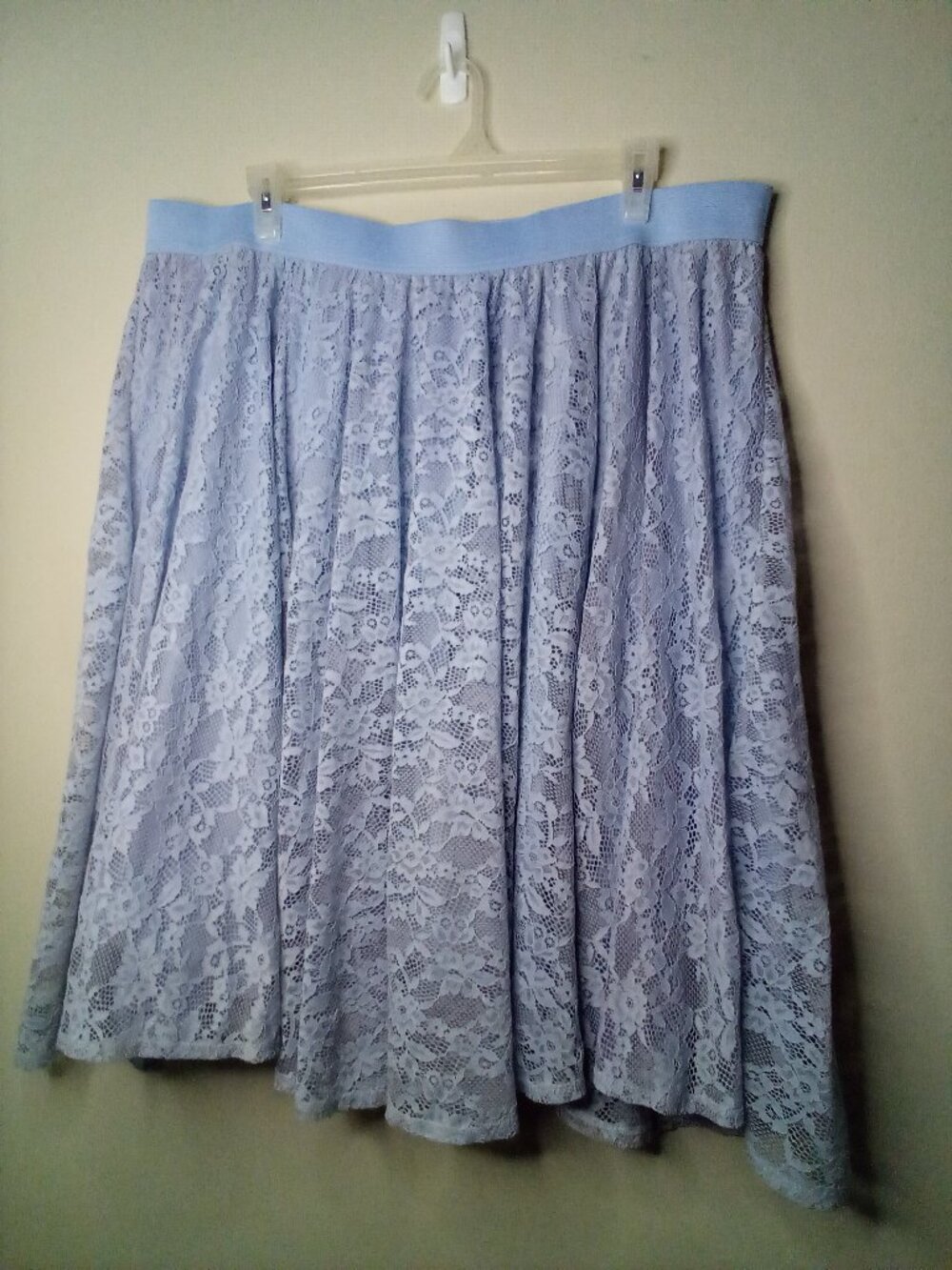 Torrid Skirt Women 4 4X Lace A-Line Lined Feminine Blue